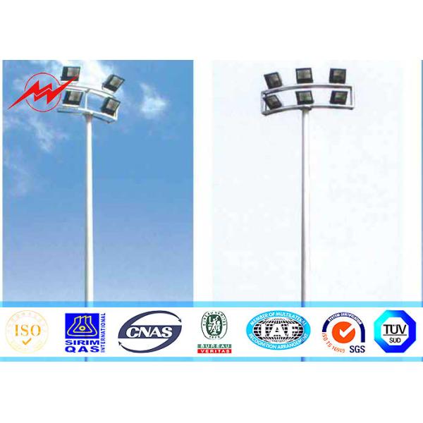 Buy 12 sides 40M High Mast Pole Gr50 material with round panel 8 lights at wholesale prices