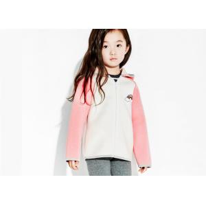 Small Collor Girls Hooded Sweatshirt , Kids Girls Zip Up Hoodie OEM Avaliable