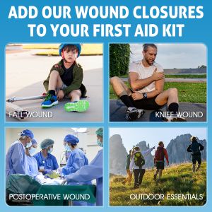 PWT1002 Flexible Fabric Bandages Wound Closure Device 2PCS