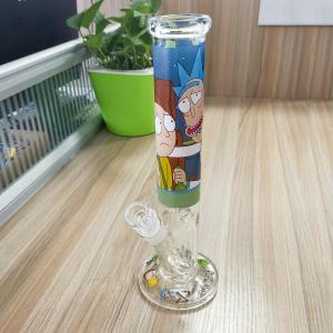 China Straight Glass Smoking Water Pipes W Ice Catcher 12inch 18mm on sale