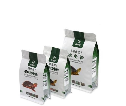 Laminated Material Flexible Packaging Side Gusset Custom Printed Animal Tortoise Feed Bag