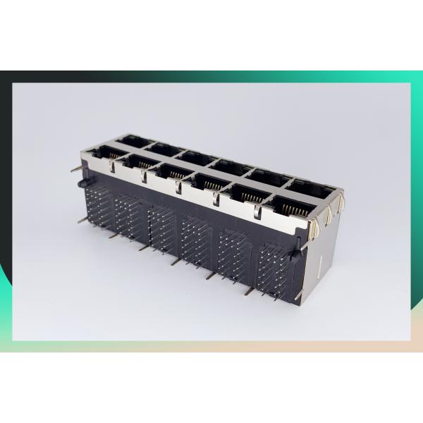 Buy Female To Male Rj45 Multi Port Jack With LED / Rj45 Lan Port Connector at wholesale prices