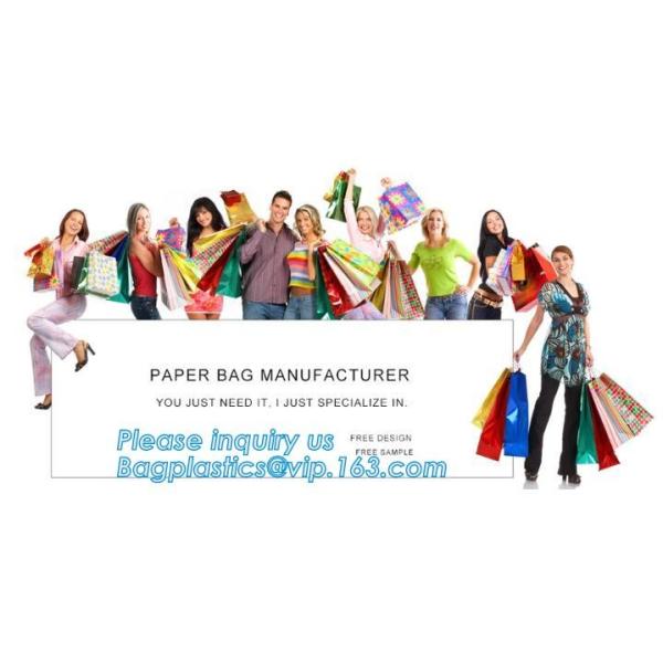 Gold foil stamp matt laminated black handle rope hair extension packaging bag red paper bag,Handle Brown Kraft Gift Pape