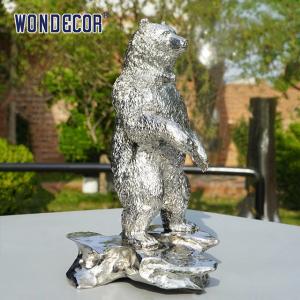 Customized Casting Stainless Steel Sculpture Metal Art Standing Bear