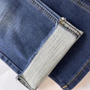 150cm Knitted Denim Fabric Compact Weaving Rope Dyeing Man Wearing