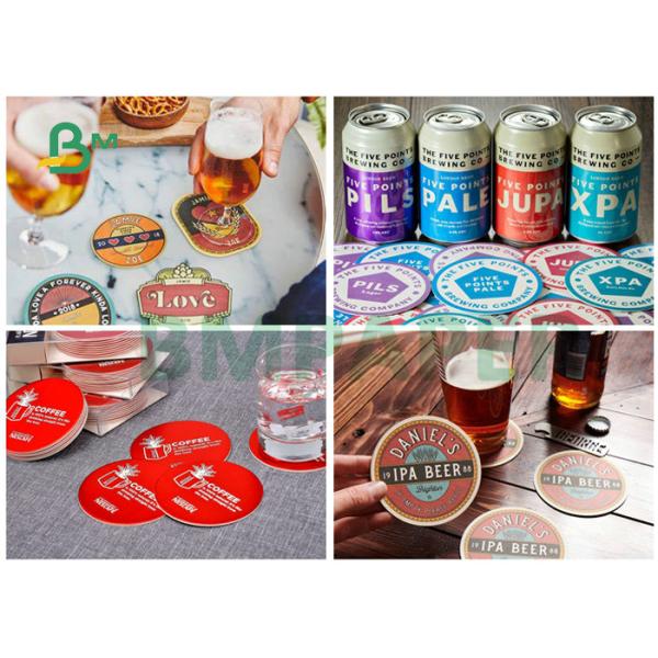 0.6MM 0.7MM 1.1MM Fast Absorption Natural Wood pulp White Coaster Board 0.6MM 0.7MM 1.1MM Fast Absorption Natural Wood pulp White Coaster Board