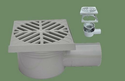 UPVC plastic side floor drain, shower room drain,kitchen floor drain