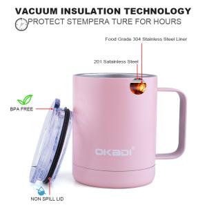 14 oz Double Wall Stainless Steel Vacuum Insulated Sip Through Lid Multiple