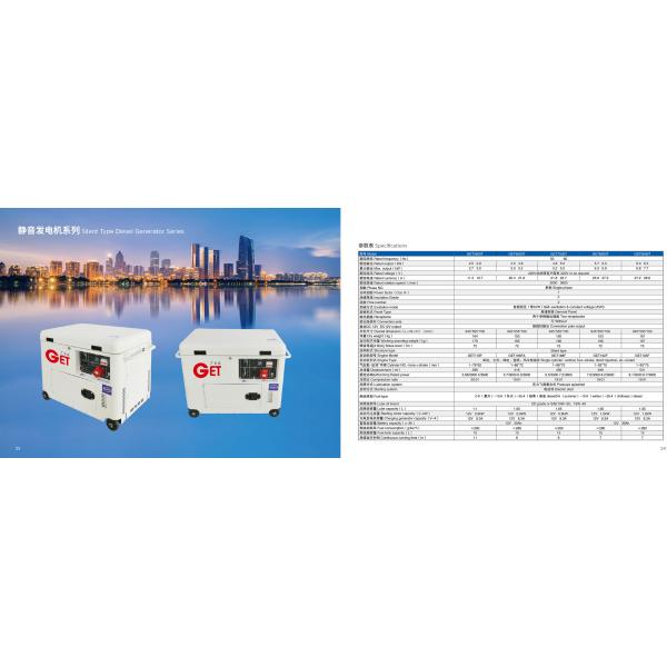 Dual Fuel Quiet Electric Start Generator White 50hz 60hz Frequency