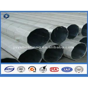 China Dodecagonal Shape galvanized steel tubing , metal power pole Over 25 years Service life on sale