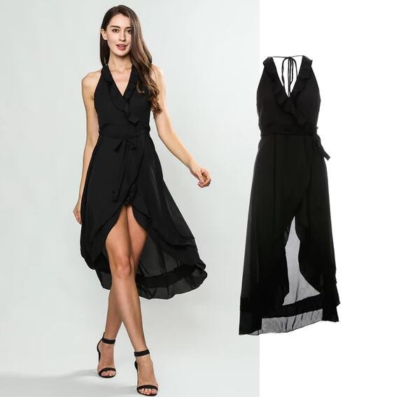 Buy 2019 New Fahion Halter Neck Wrap Dress for Women at wholesale prices