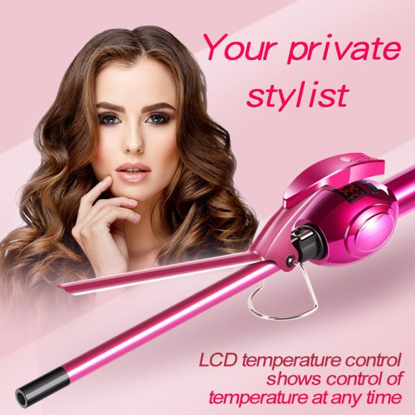 Buy Automatic Rotating Magic Electric Hair Curler , Magic Hair Curling Iron With LCD Display at wholesale prices