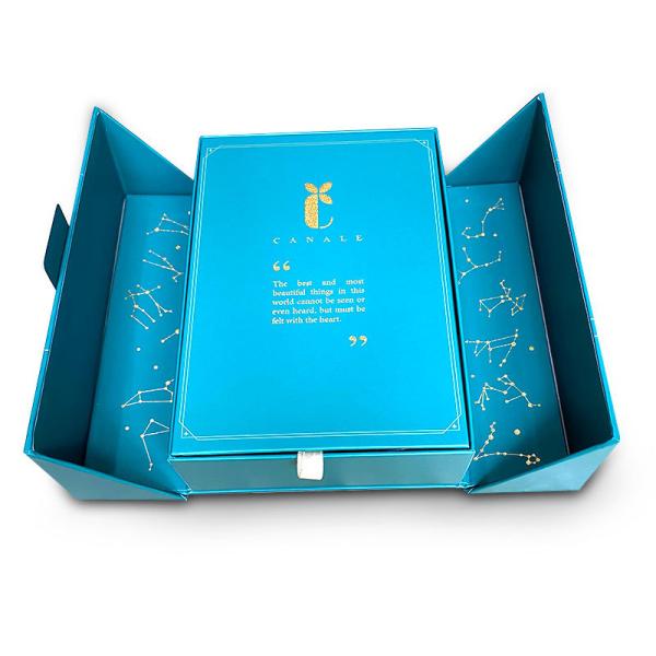 Customized Skin Care Luxury Gift Paper Box for Special Double Door Cosmetic Packaging