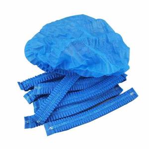 Quality Blue ISO13485 Elastic 19&quot; Disposable Bouffant Cap for sale