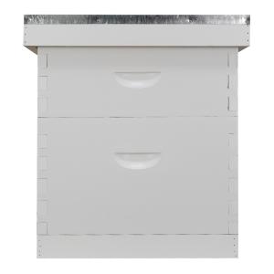 Pine Wood 10 Frame Langstroth Beehive OEM UV Painting