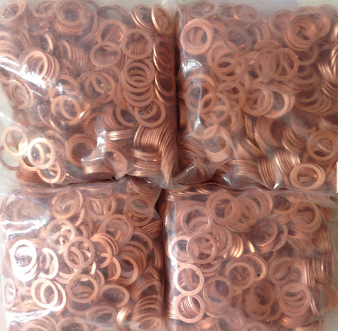 Flat Copper Pad Washer M3 M4 M5 M6 M8 M10 M12 M14 M16 M18 M20 M22 M24 M27 M30 for Sealing Materials Spring Lock Washers