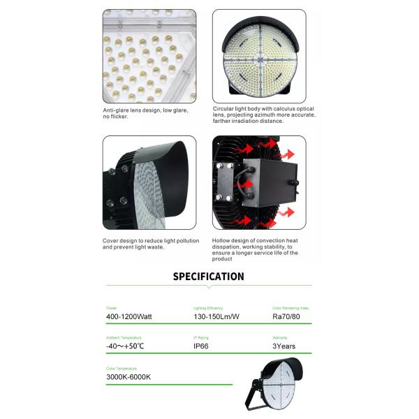 400w court high mast lights for sport lighting tennis court floodlight for high pole sports area lighting