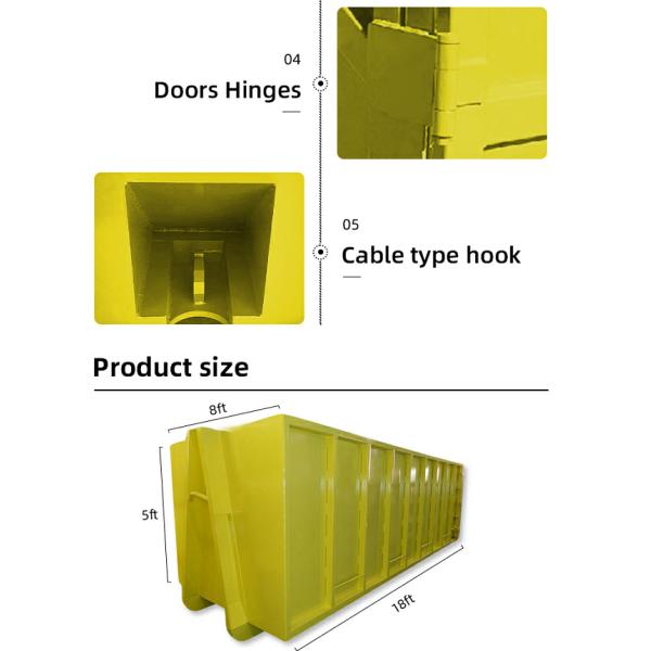 27 Yard Roll Off Dumpster for Waste Removal