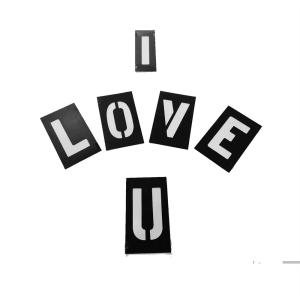 Custom Printing PVC Stencil Number and Letter Rectangle Interlocking Plastic