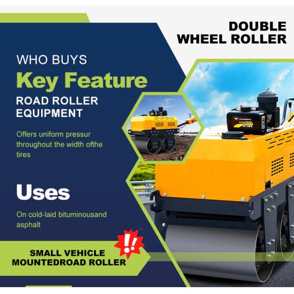 Mini 0.5 Ton Self Propeller Walk Behind Diesel Two Steel Vibratory Road Roller