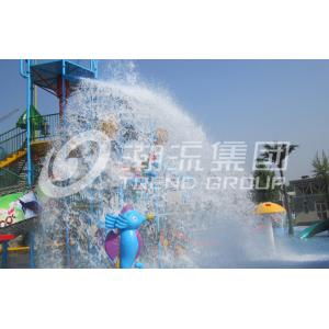 Durable Aqua Playground With Waterpark Slides And Funny Water Bucket