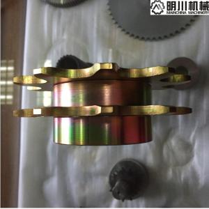 Standard 45C Steel Double Chain Sprocket Yellow Zincing Surface Treating