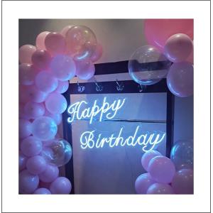 China Acrylic Wall Mounted Neon Light Happy Birthday Sign Low Consumption on sale