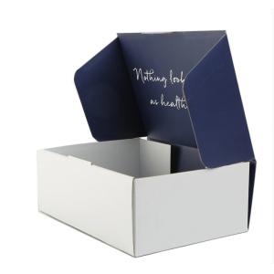 Printed Brand Clothing Paper Gift Packaging Box , Corrugated Folding Shipping