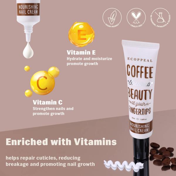 Ecoppeal Beauty Coffee Nail Care Cream Lotion