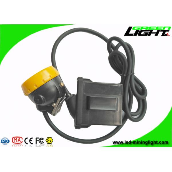 IP68 Led Mining Light 10000lux Low Power Warning Function With Silicon Button