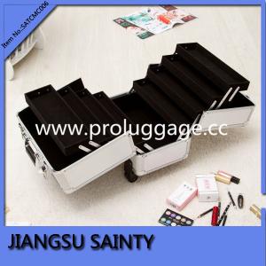 SATCMC006 solid silver ABS trolley luggage beauty case