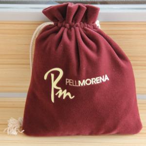 Bracelet Package Bordeaux Velvet Drawstring Bag