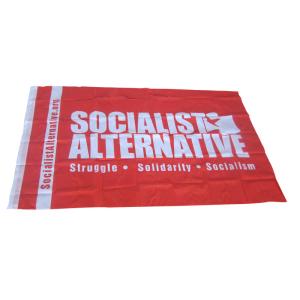 Waterproof 75D Polyester Outdoor Advertising Flags UV Printing