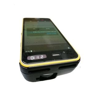 Rugged Handhled RFID Reader Phone PSAM Integrated / Barcode with Wireless