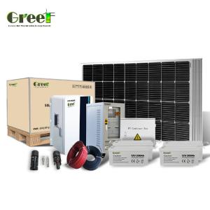 Efficiency Monocrystalline Silicon Solar System Ground Mounting 48-240V 5kW