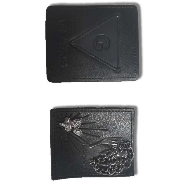 PU Leather Luggage Bag Tag Logo Label With Metal Logo Patch Custom Wholesale Handmade Fashion DIY Gifts Genuine Leather Embossed