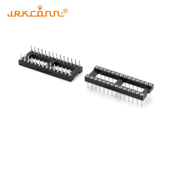 Integrated Circuit Socket Round Pin 2.54mm Dual In Line Socket Straight Type PCB