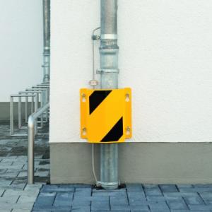 Wall Mounted Galvanised Pipe/Cable Protector - 300 x 292 x 230mm From China