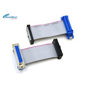 China 2.54mm Pitch Computer Ribbon Cable , Gray Jacket Flat 26 Pin Ribbon Cable on sale