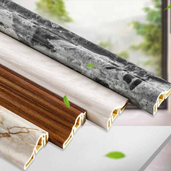 Peel Resistance White Plastic Skirting Board PVC For Office Buildings