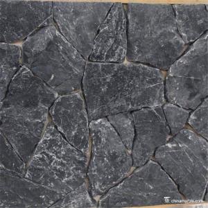 Black Random Loose Limestone Stacked Wall Stone Abrasion Resistance