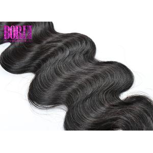 Pre Plucked Unprocessed Indian Body Wave Hair , Indian Wave Bundles With Frontal