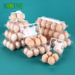 Customized PET Transparent Egg Tray Plastic Packaging Reusable With Cover