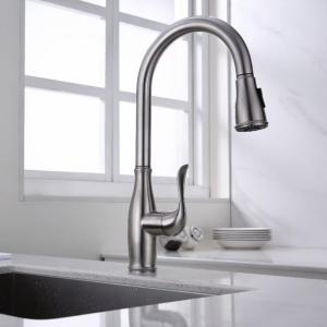 CUPC Hose Pull Down Single Handle Kitchen Faucet