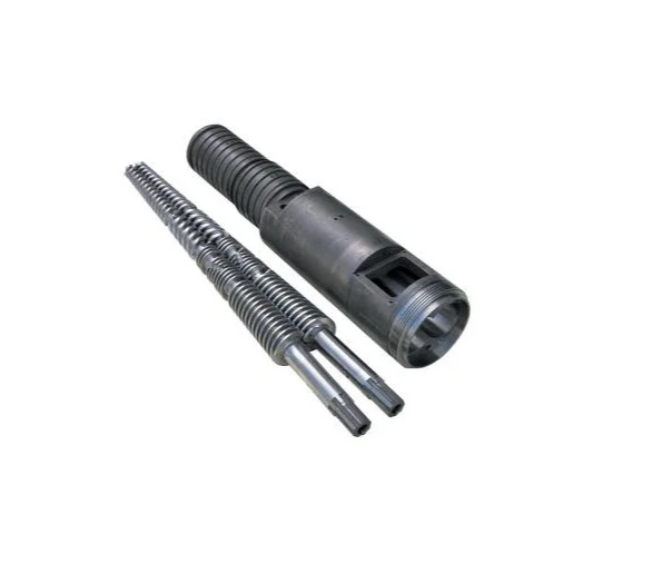 Buy 51/105 55/110 92/188 Bimetallic Conical Twin Screw Barrel For Spc / Lvt Extruder at wholesale prices