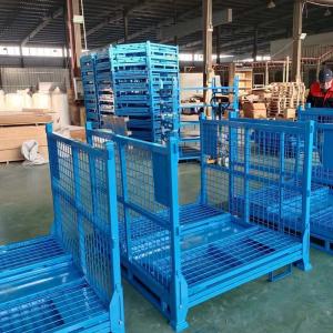 Customized Size Steel Pallet Box Stackable Design For Warehouse Storage