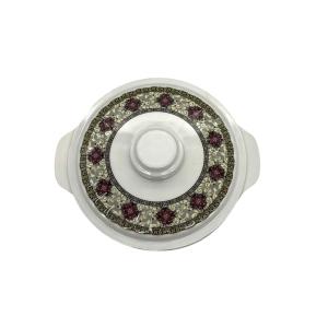 Quality Kitchenware Serving Melamine Bowl Lid Non Toxic Tasteless Ripple for sale