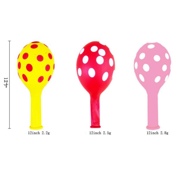 12" professional print latex palkdot balloons 2016