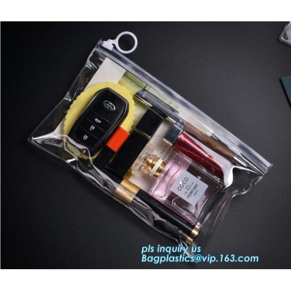 EVA Garment Packing Bag With zipper slider, cpe frosted zip lock bag with slide