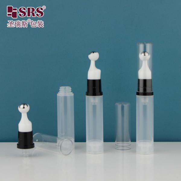 A0031 Injection Customize Color Round Airless Roll On Bottle Packaging Cosmetic Massage Eye Serum Pressing Bottles